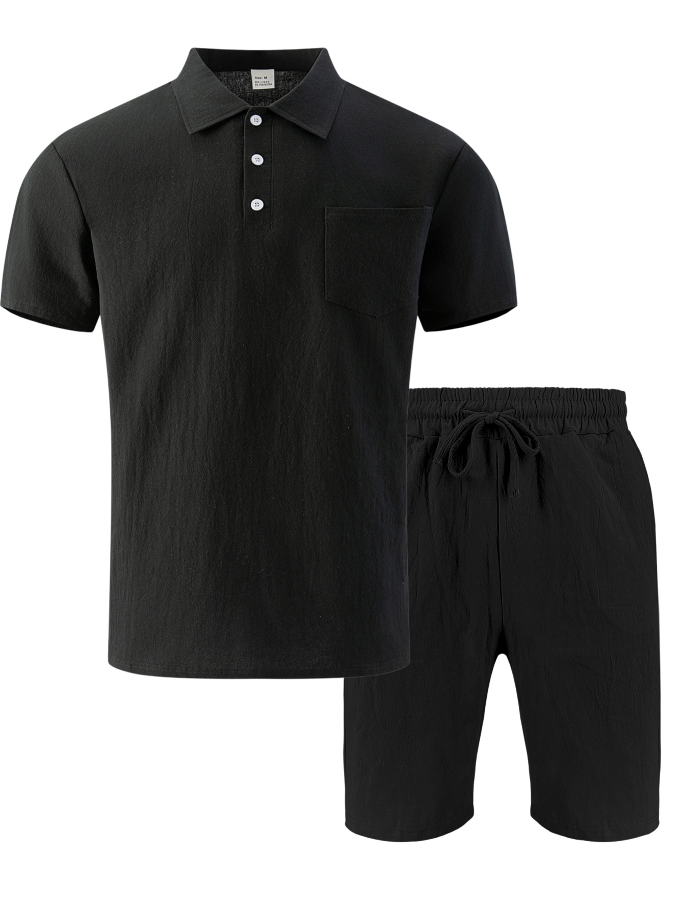 Set 2 Pezzi da Uomo: Polo in L - Short Linen Drawstring recensione e prezzo