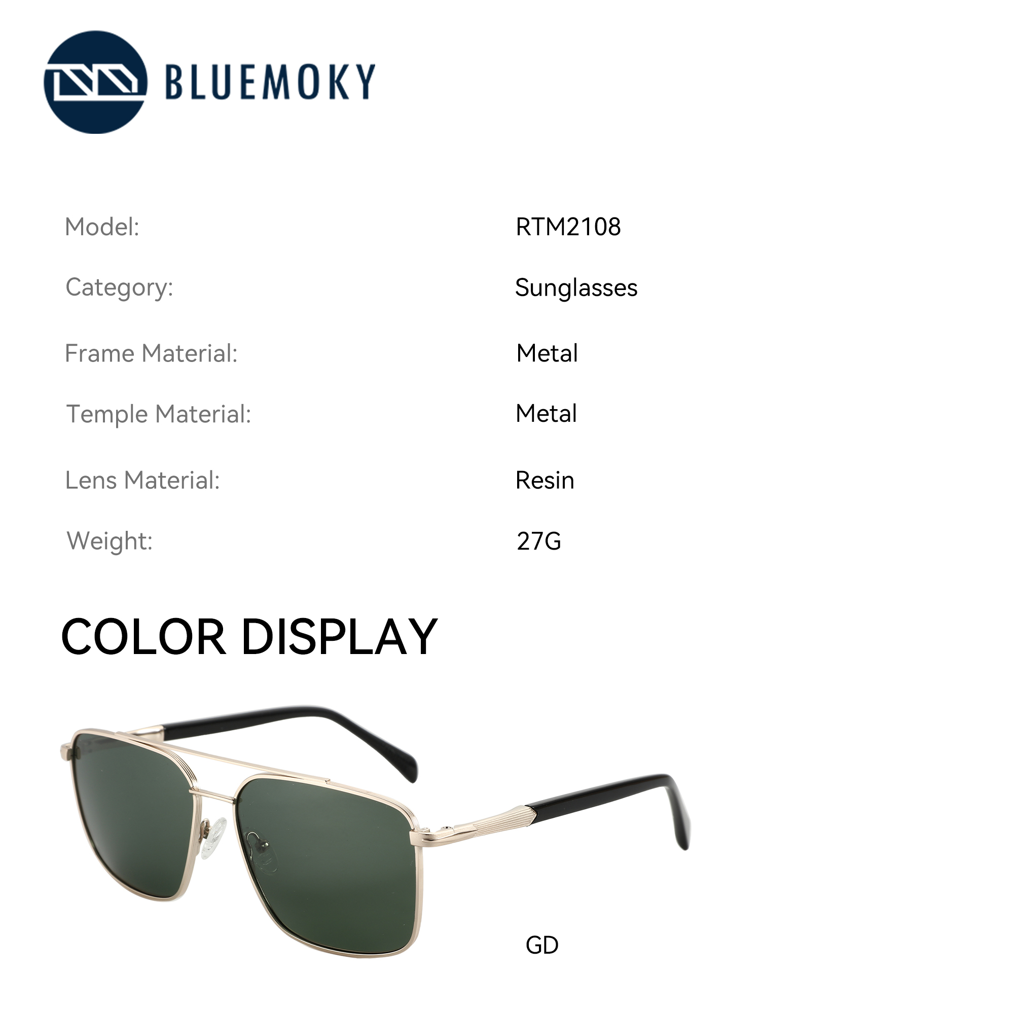 BLUEMOKY L Taglia Moda Metallo - Sunglasses Aviator Polarized recensione e prezzo