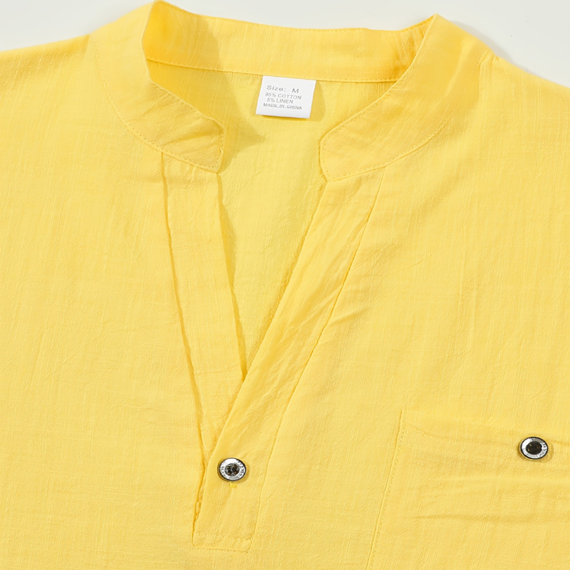 Camicia Henley da uomo in coto - Linen Shirt Breathable recensione e prezzo