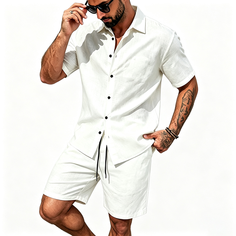 Completo Estivo da Uomo in Lin - Short Linen Drawstring recensione e prezzo