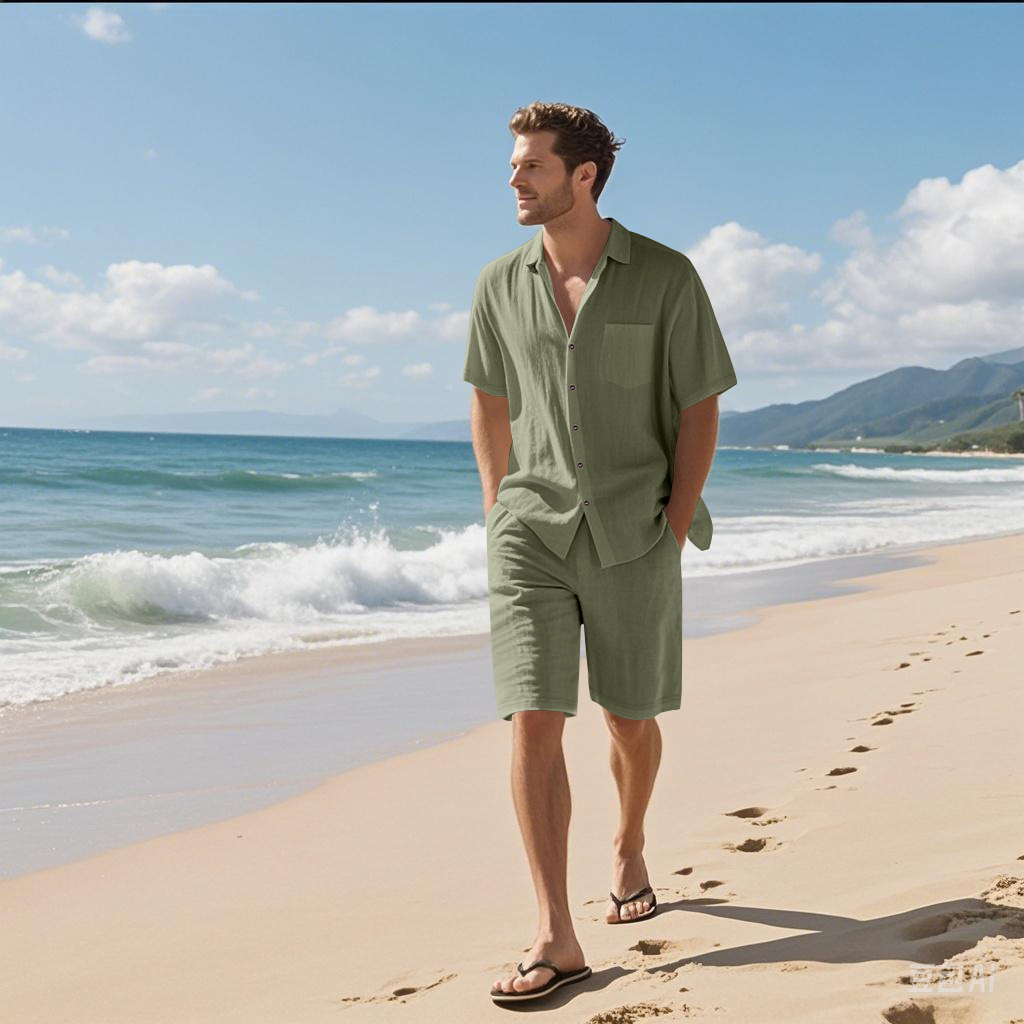 Completo due pezzi in lino tes - Short Linen Drawstring recensione e prezzo