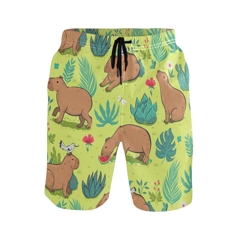 Cartoon Animal 3d Print Capyba - Trunks Board Surf recensione e prezzo